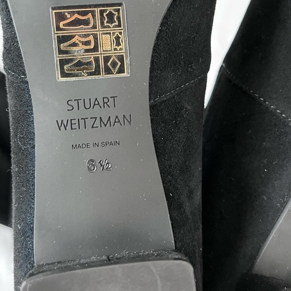 Stuart Weitzman Suede Genna 25 Over the Knee City Boot Size 6.5 Black Pull On - Picture 7 of 12